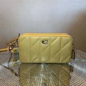 ❌SOLD❌COACH | Kira With Pillow Quilting Crossbody Bag Yellow NWT